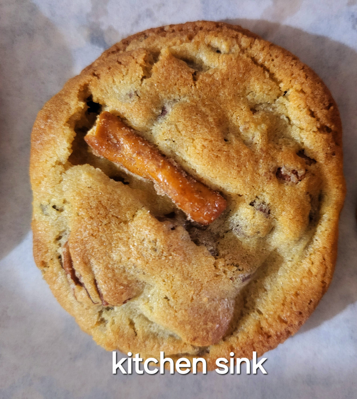 Kitchen Sink Cookie (Cinnamon pretzels, chocolate chip, pecans)