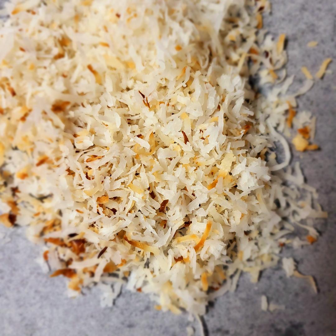 Coconut Cream Pie Cookie stuff w/Coconut Mouse